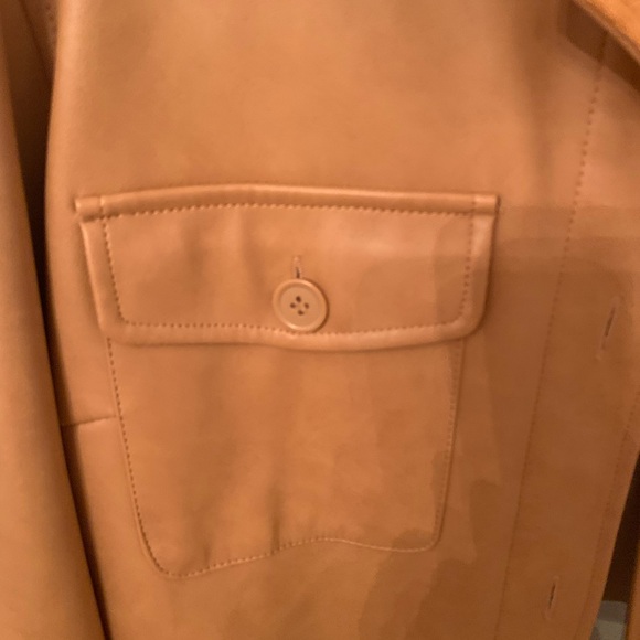Faux Leather button down Jacket - Picture 2 of 4